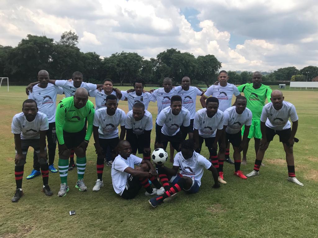 Some of the players that attended the first social soccer club practice.